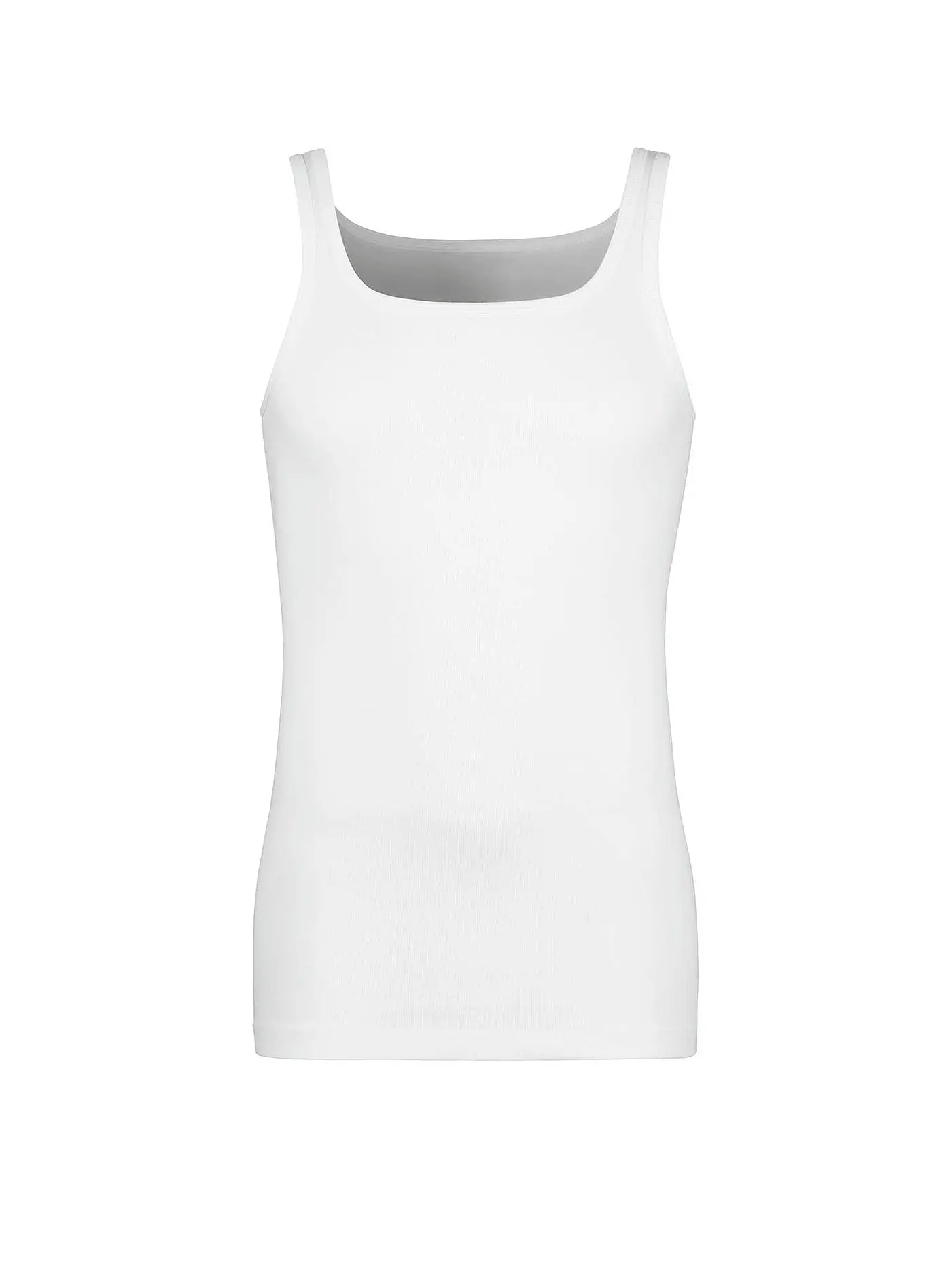 HUBER | Trägershirt - Unterhemd   "Comfort" (Marine) | weiss
